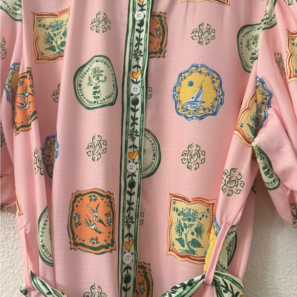 Pink Patterned Maxi Dress - Picture 3 of 4